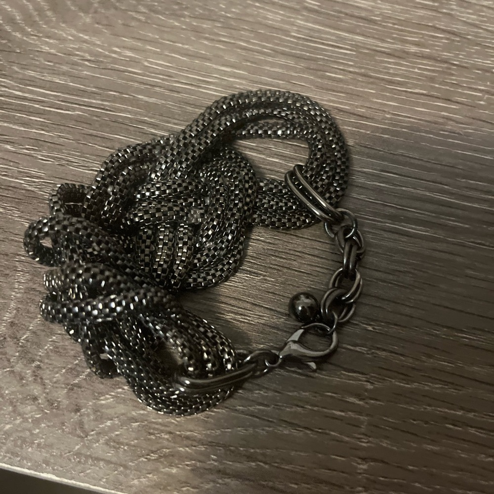 Elegant Black Mesh Bracelet